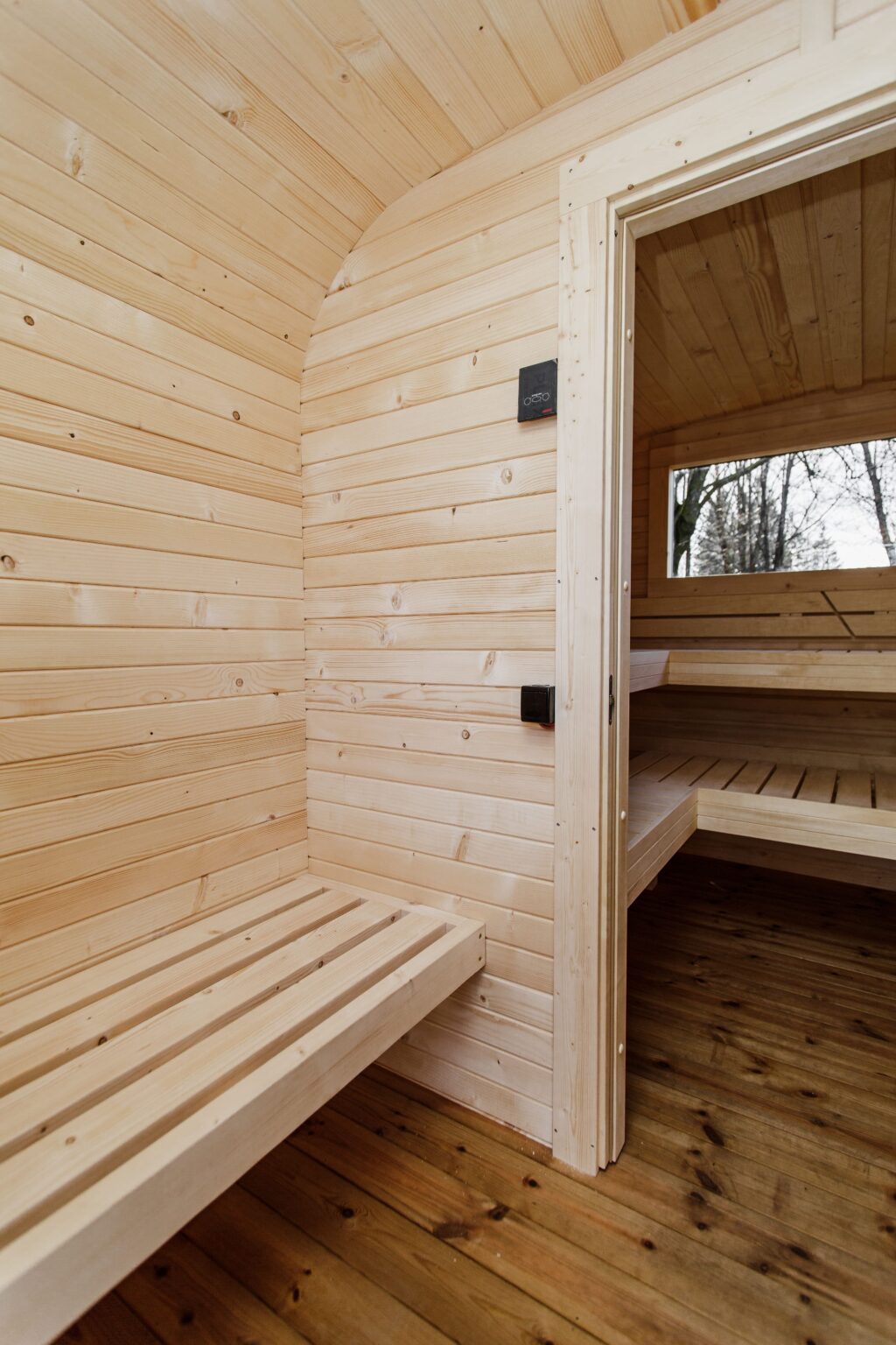 3,5 m große Würfelsauna mit Vorraum