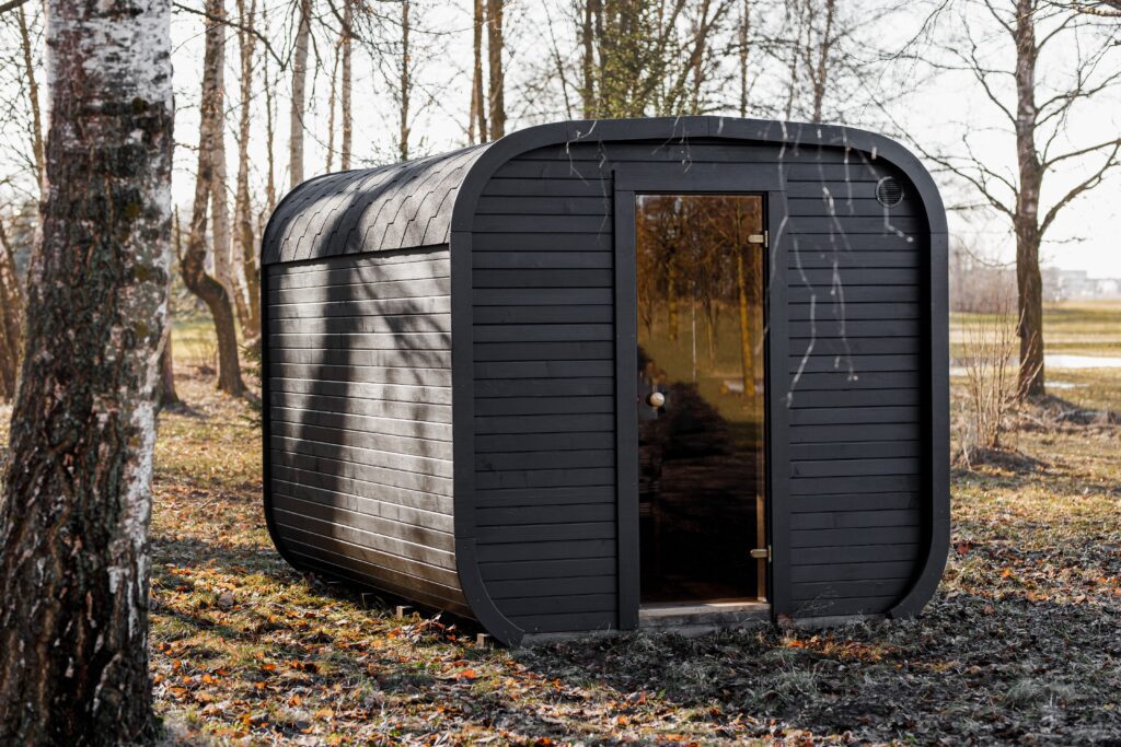 3,5 m große Würfelsauna mit Vorraum