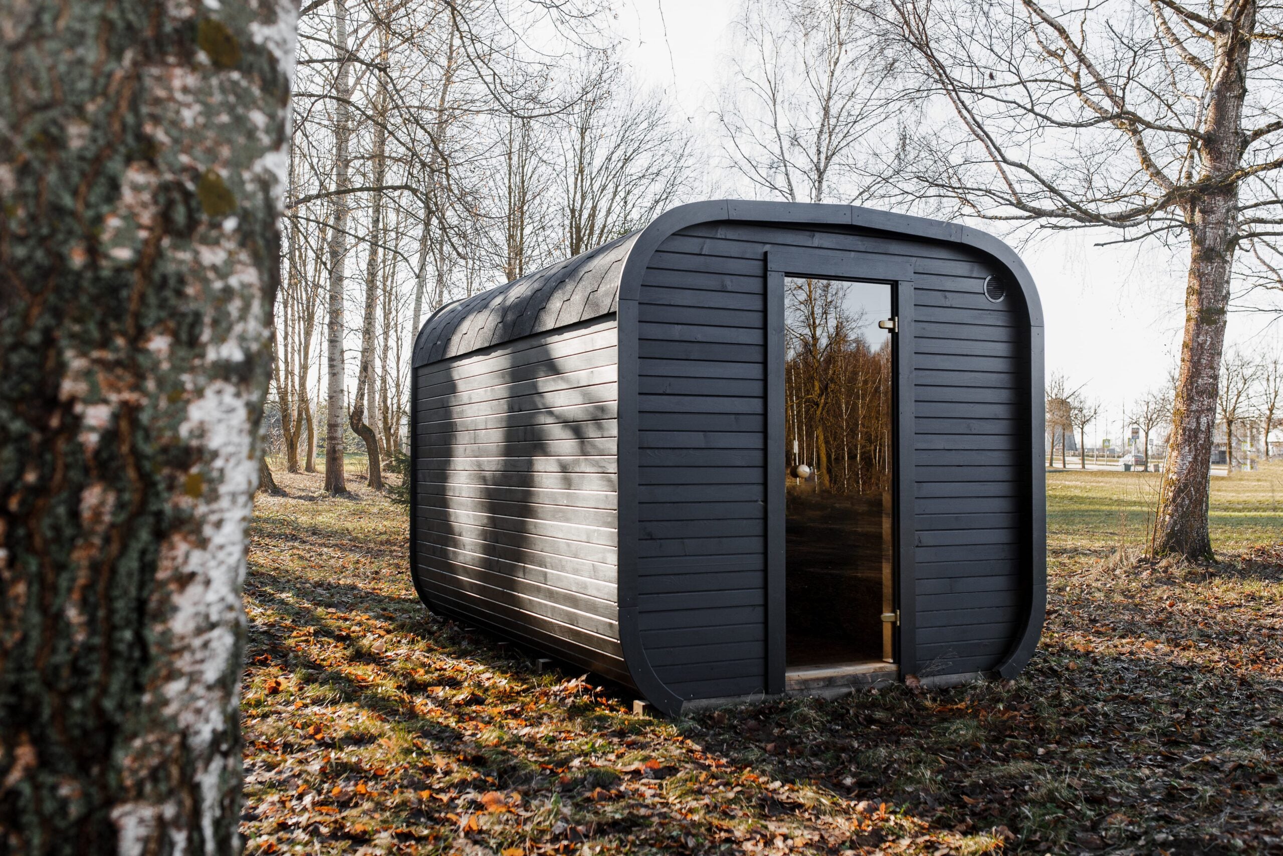 3,5 m große Würfelsauna mit Vorraum