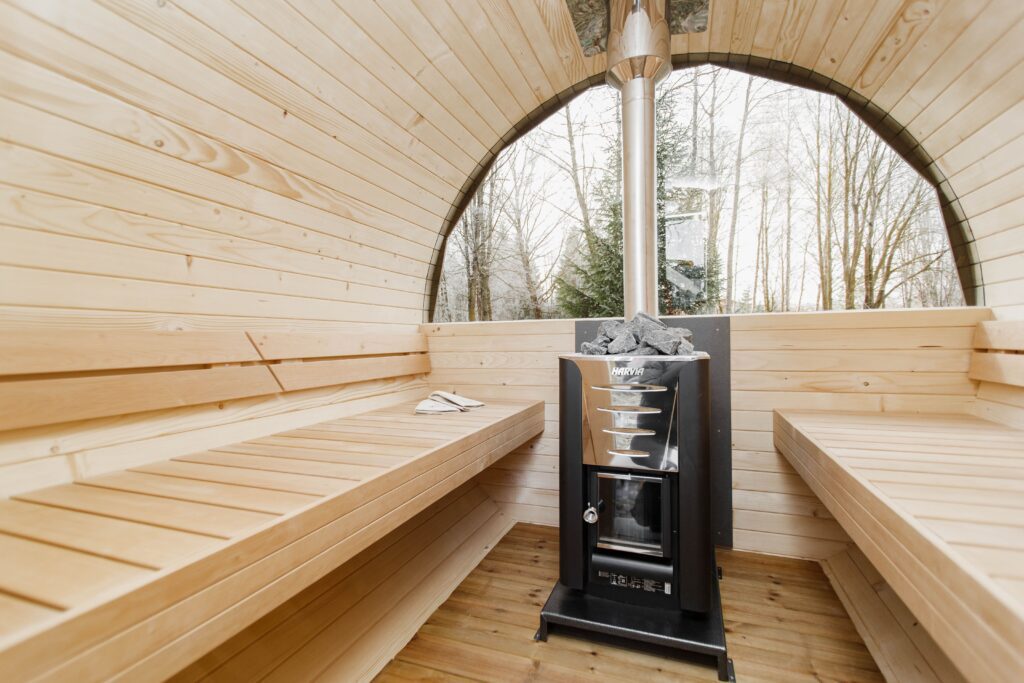 3M Rundsauna mit Terrasse