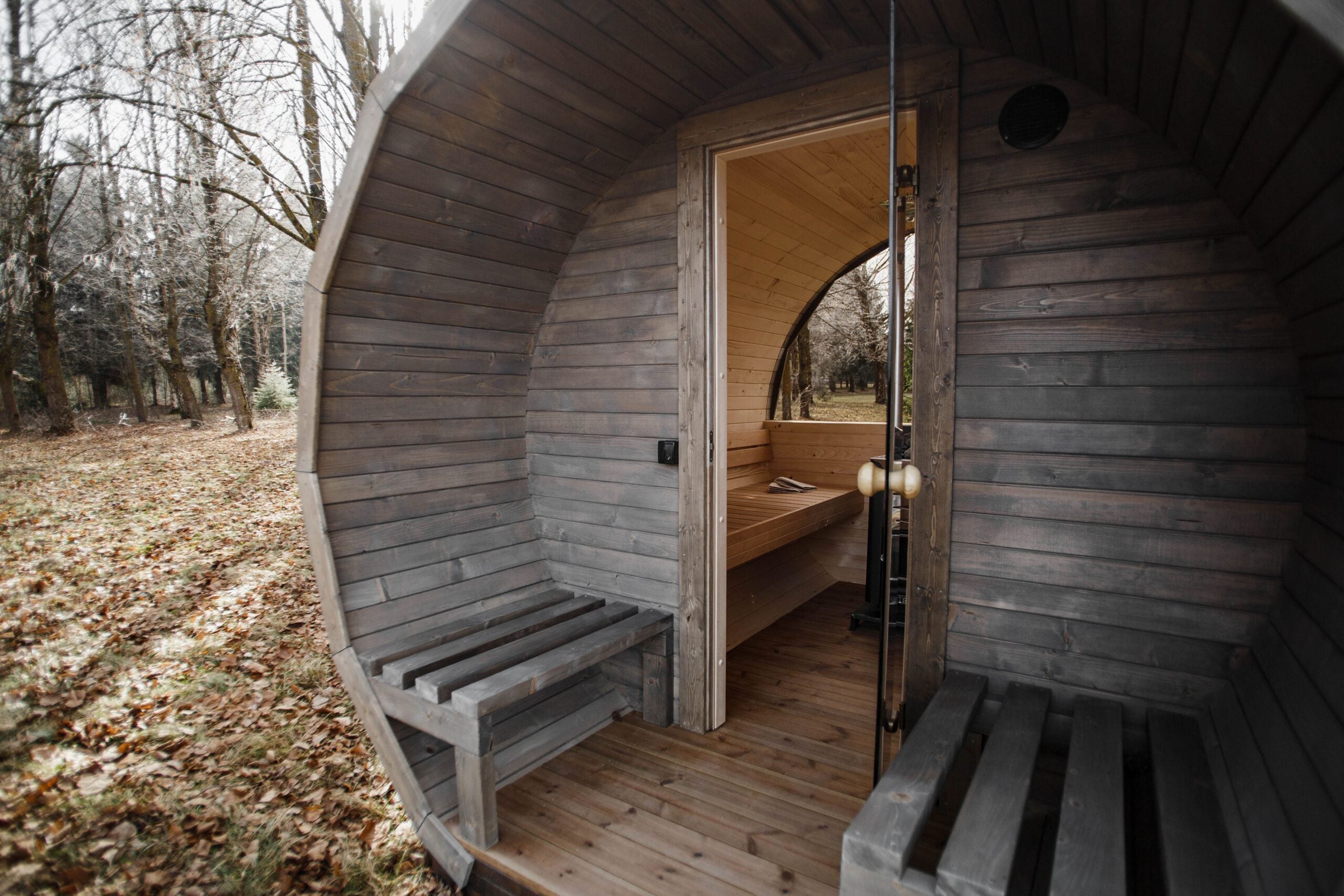 3M Rundsauna mit Terrasse