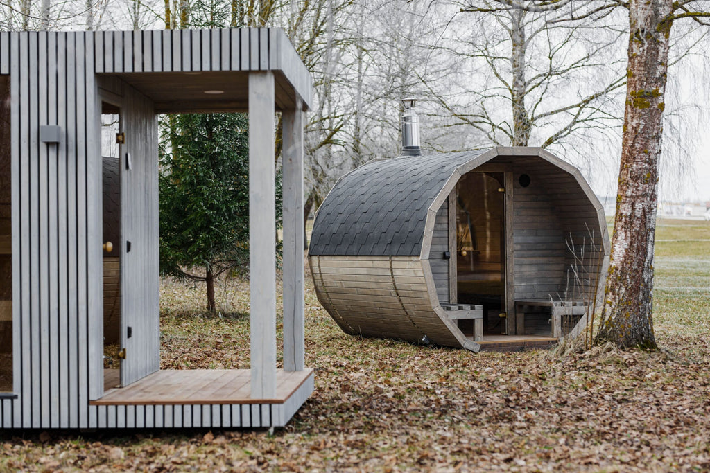 3M Rundsauna mit Terrasse