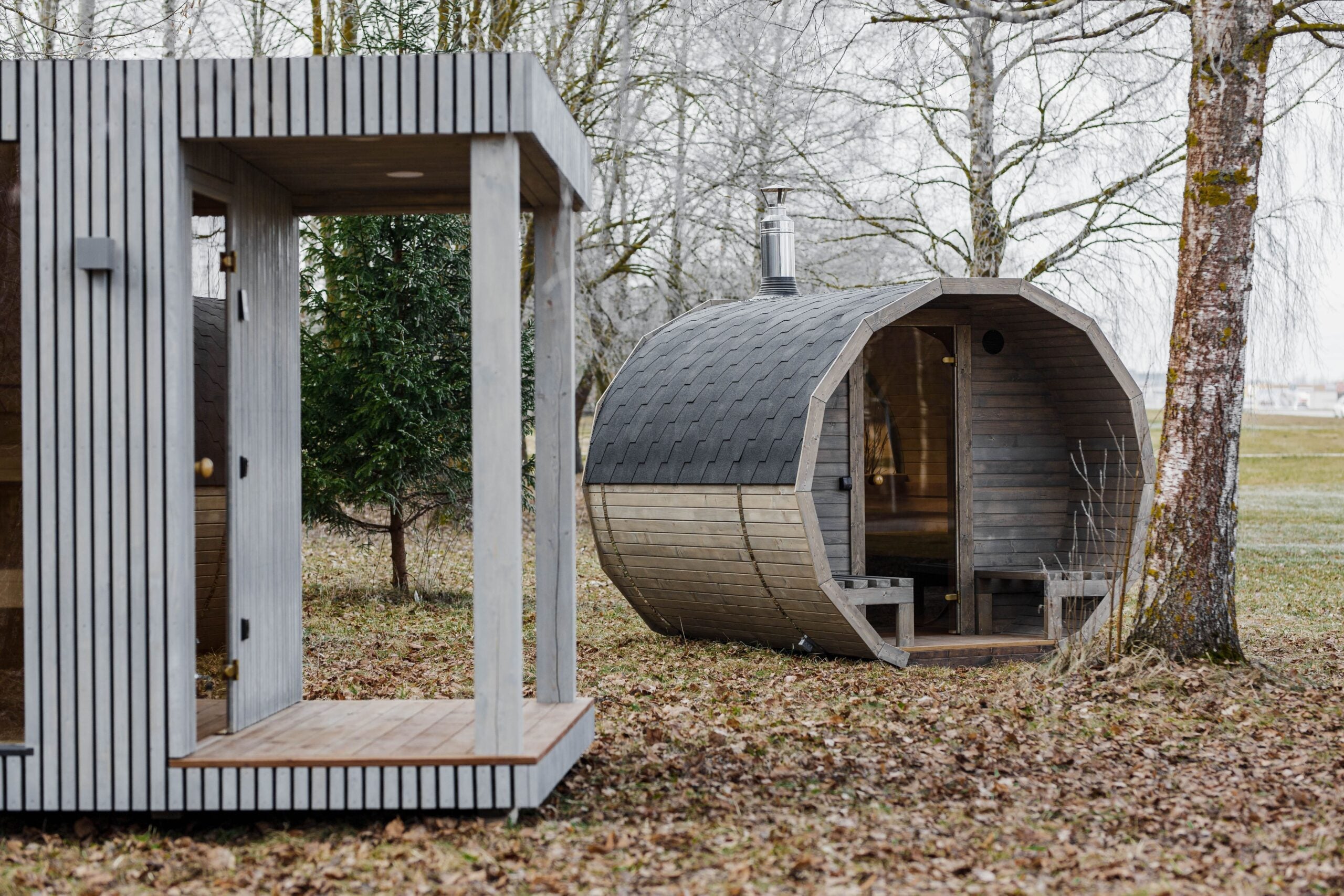 3M Rundsauna mit Terrasse