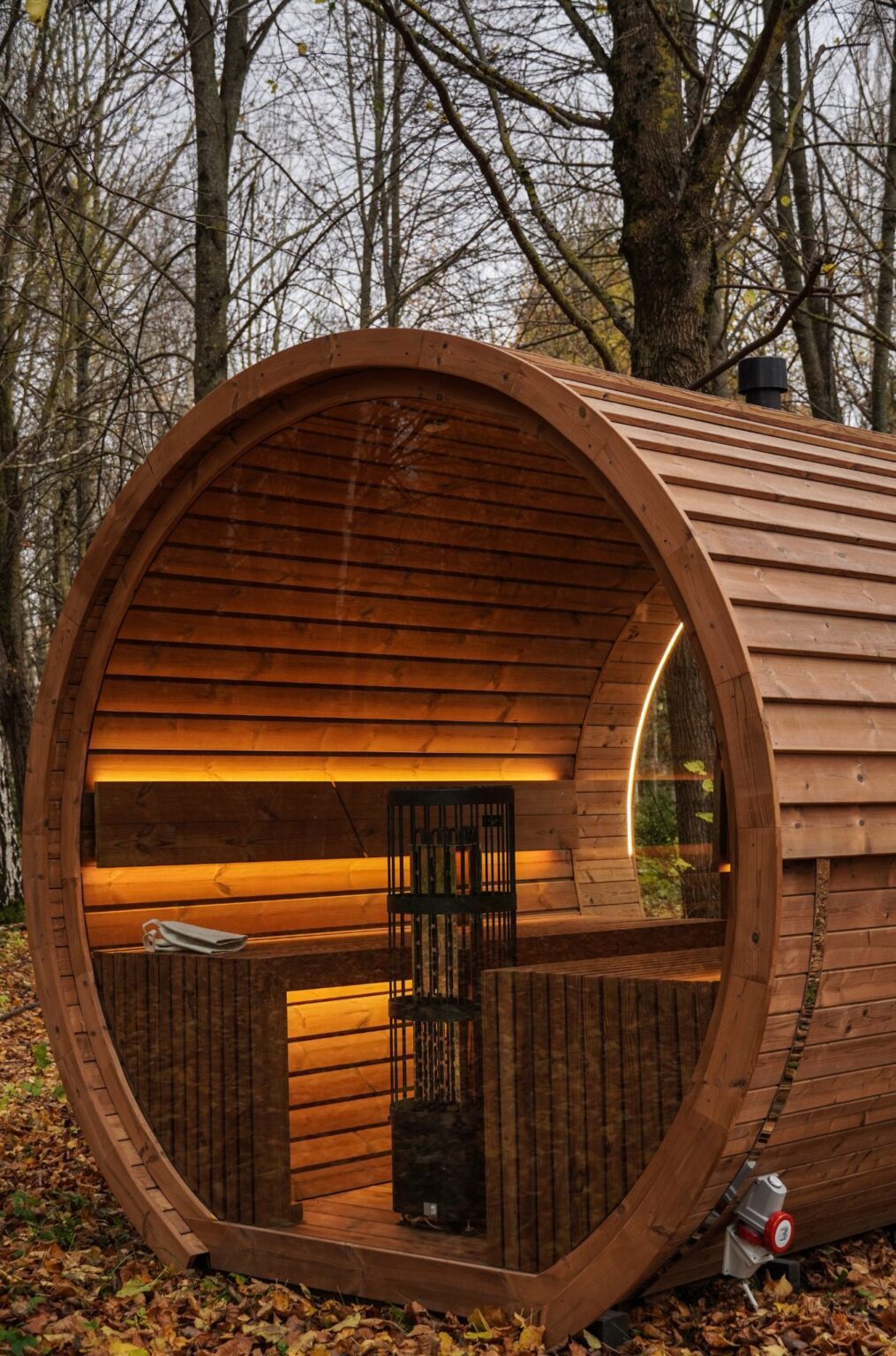2,6 m runde Sauna – Thermoholz