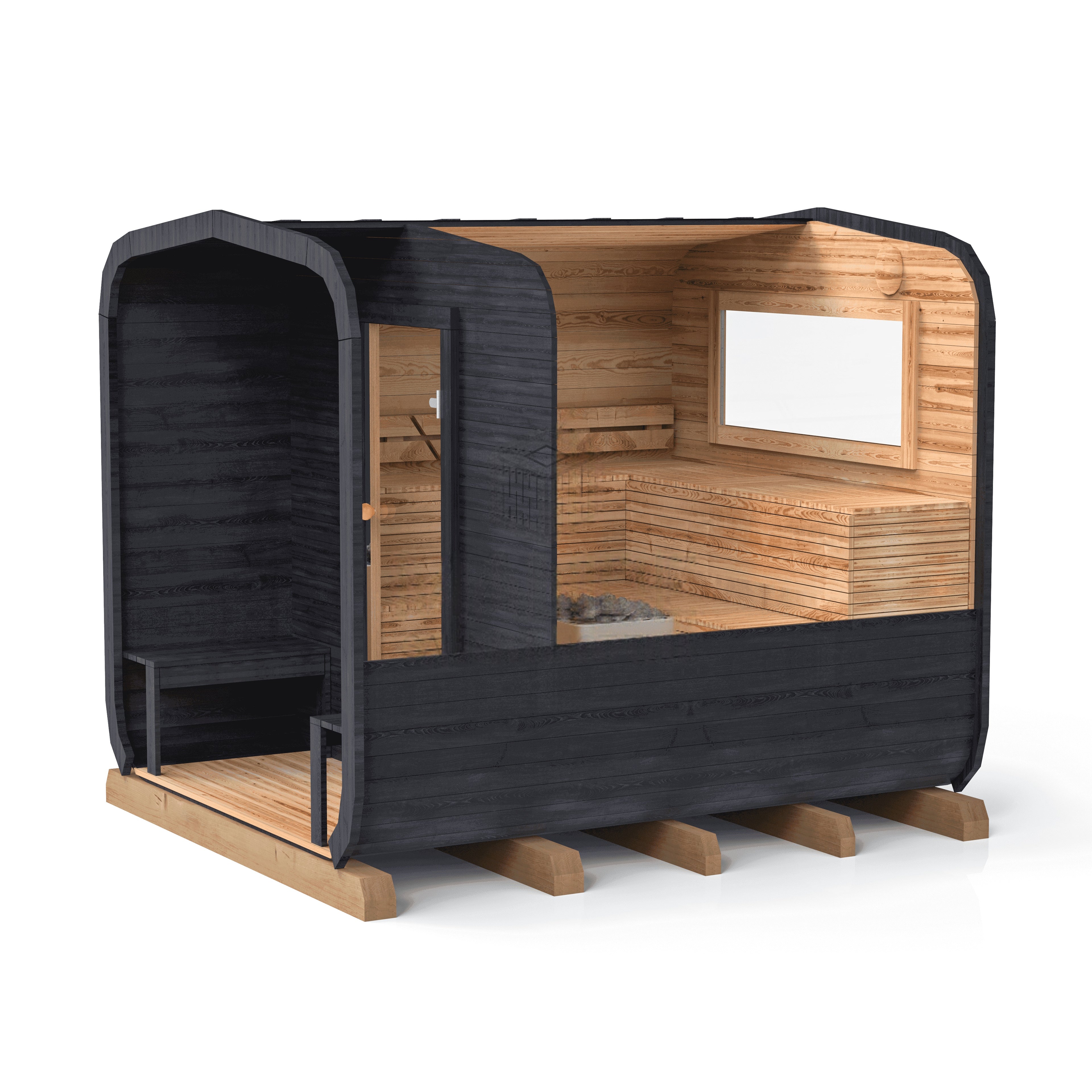 3M CUBE Sauna mit Terrasse