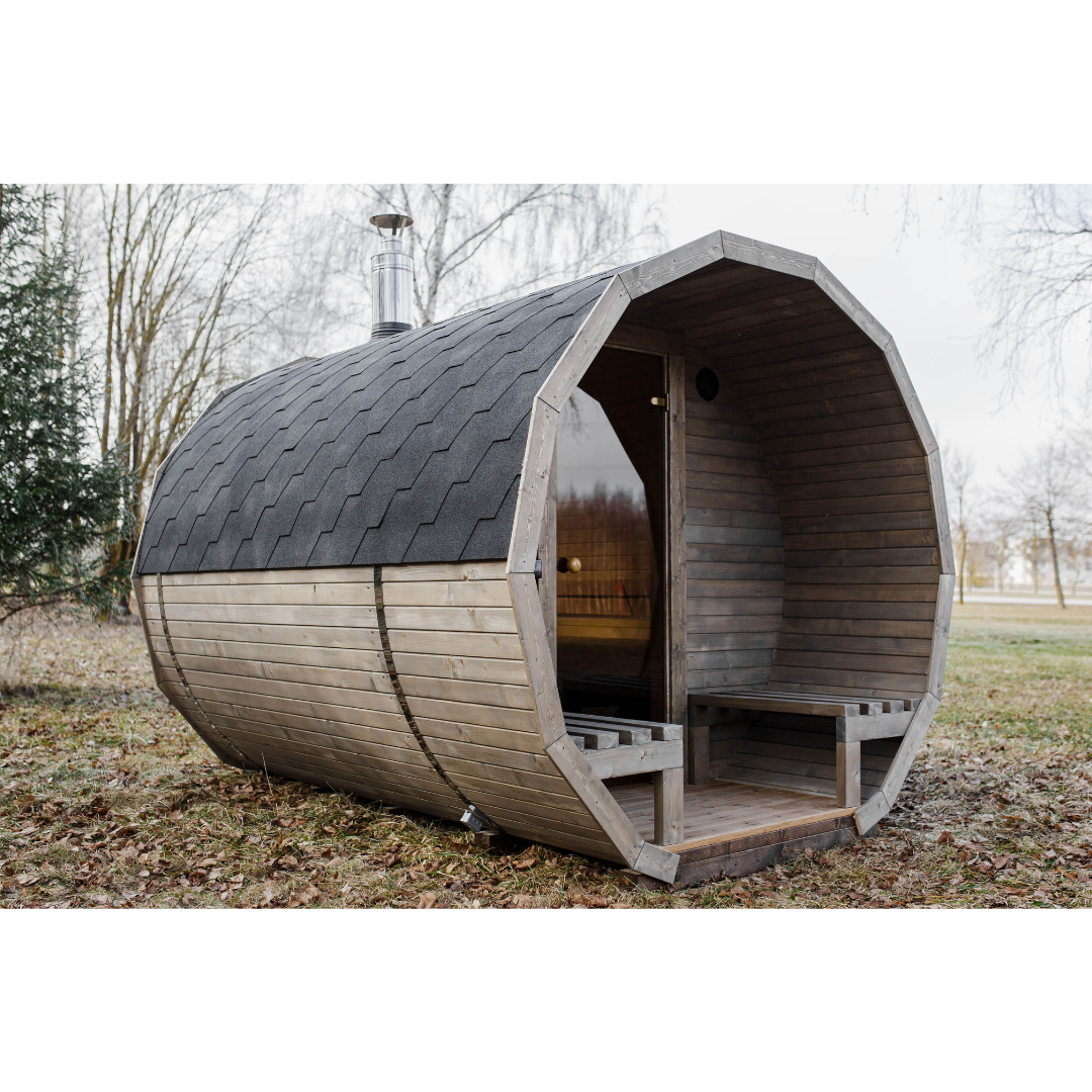 3M Rundsauna mit Terrasse