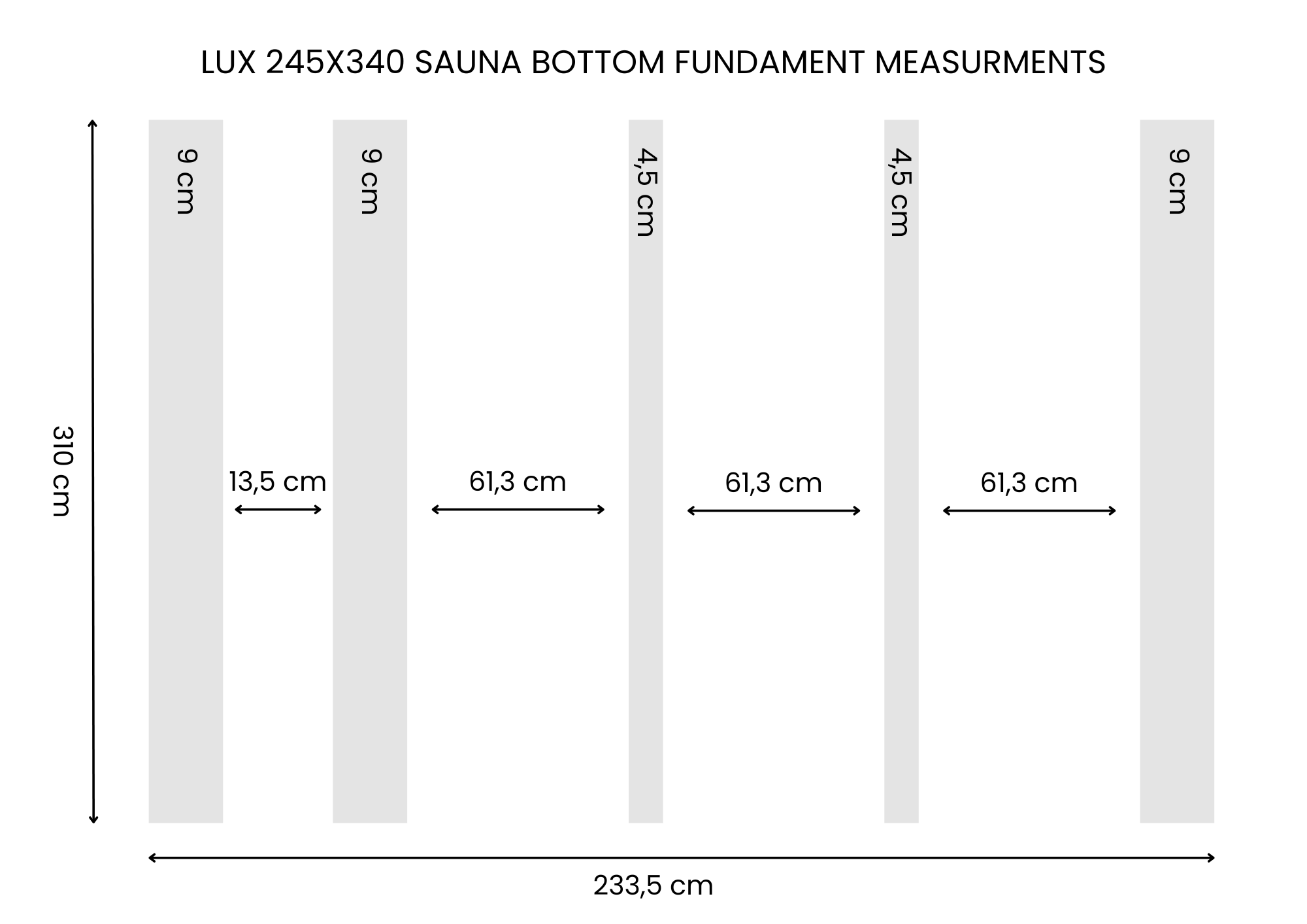 LUX Sauna mit Vorraum 245×340