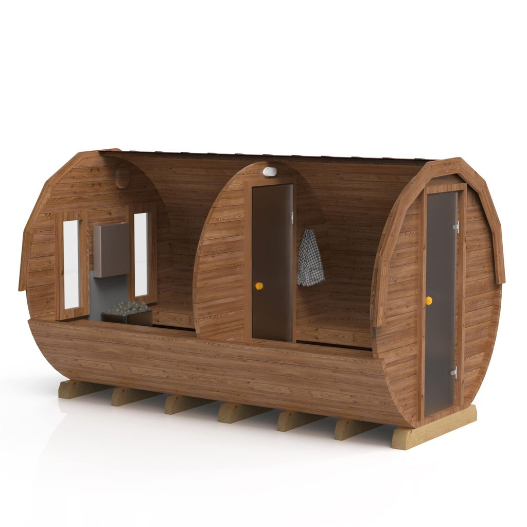 3,5 m runde Sauna mit Vorraum