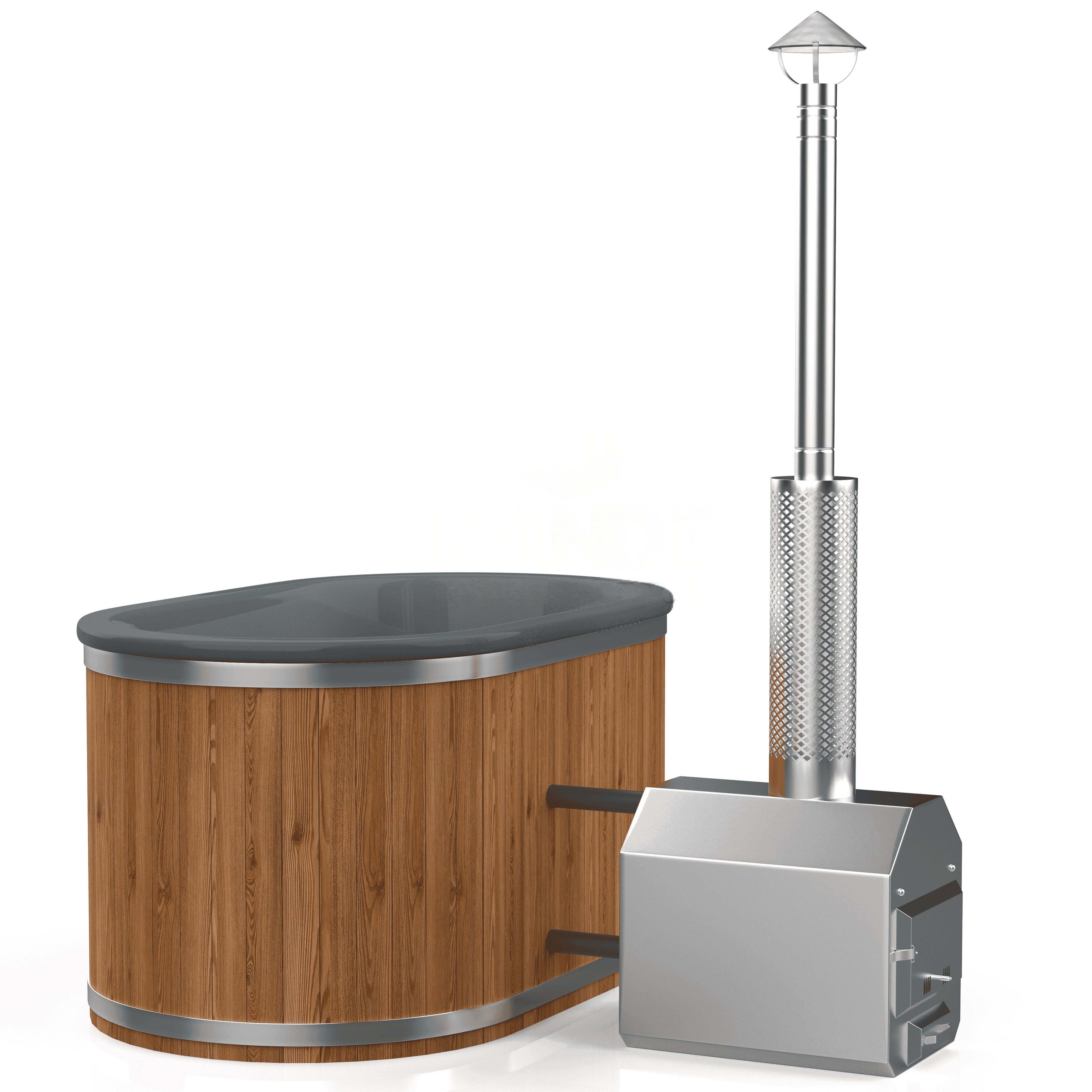 OFURO-Whirlpool aus Fiberglas (mit Außenheizung) – Thermoholz