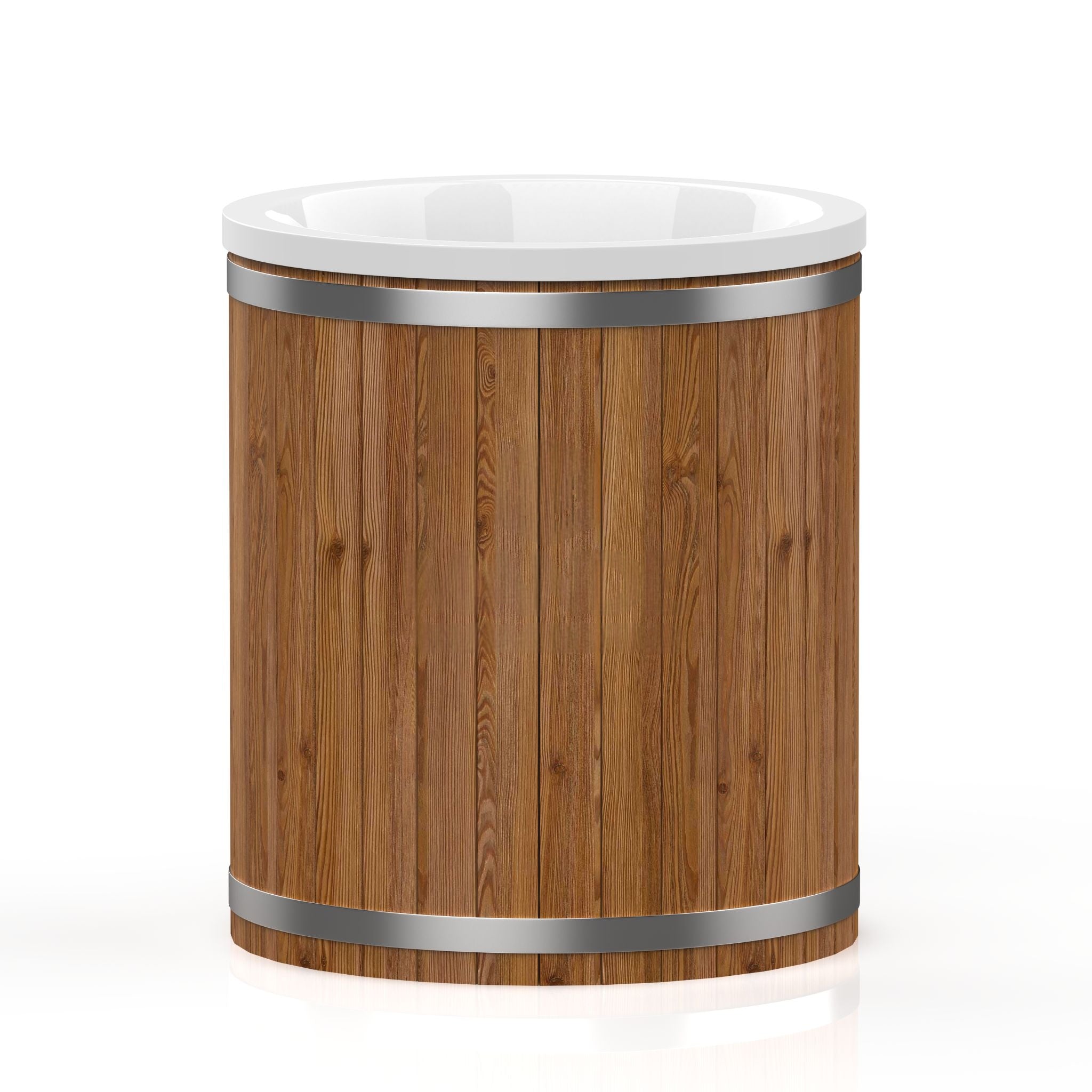 Fiberglas-Badewanne für eine Person mit Kaltwasser – Thermoholz