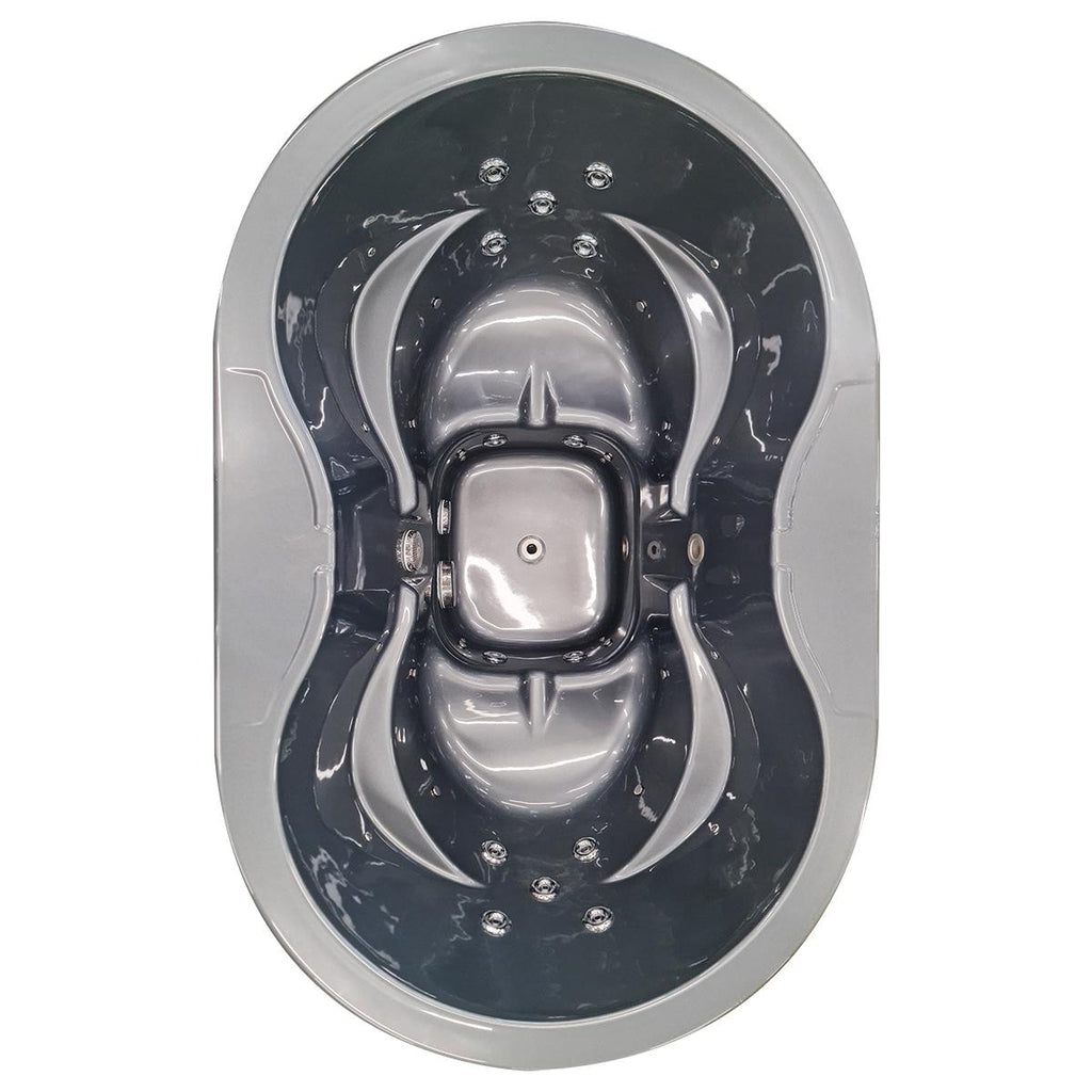 Acryl-Whirlpool OFURO (mit Außenheizung) – Verbranntes Holz