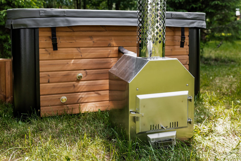 Quadratischer Acryl-Whirlpool (mit Außenheizung) 220×220 mm – Fichtenholz