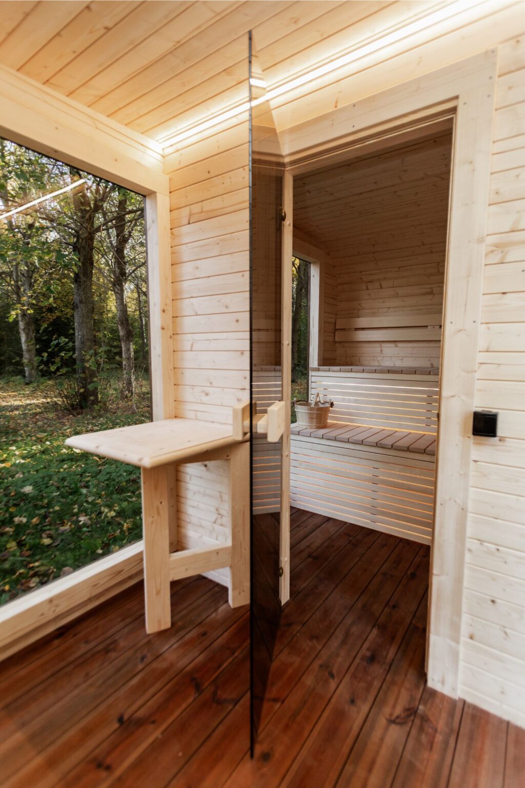 LUX REVERSE Sauna mit Vorsauna 245×400