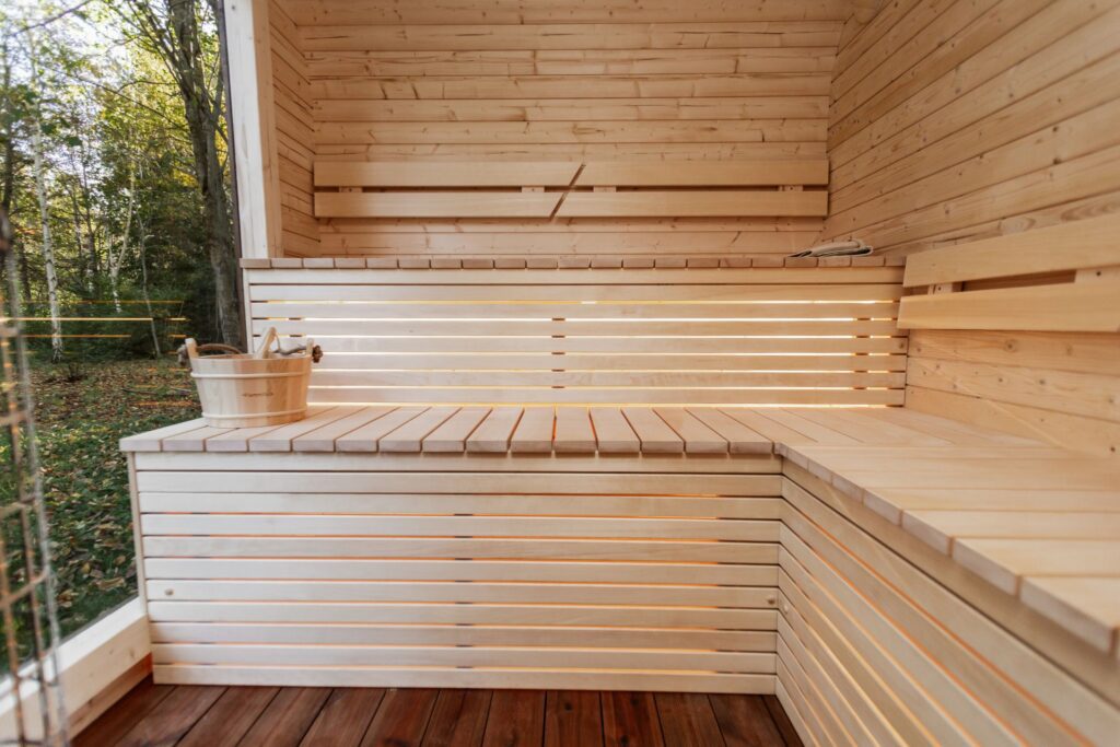 LUX REVERSE Sauna mit Vorsauna 245×400
