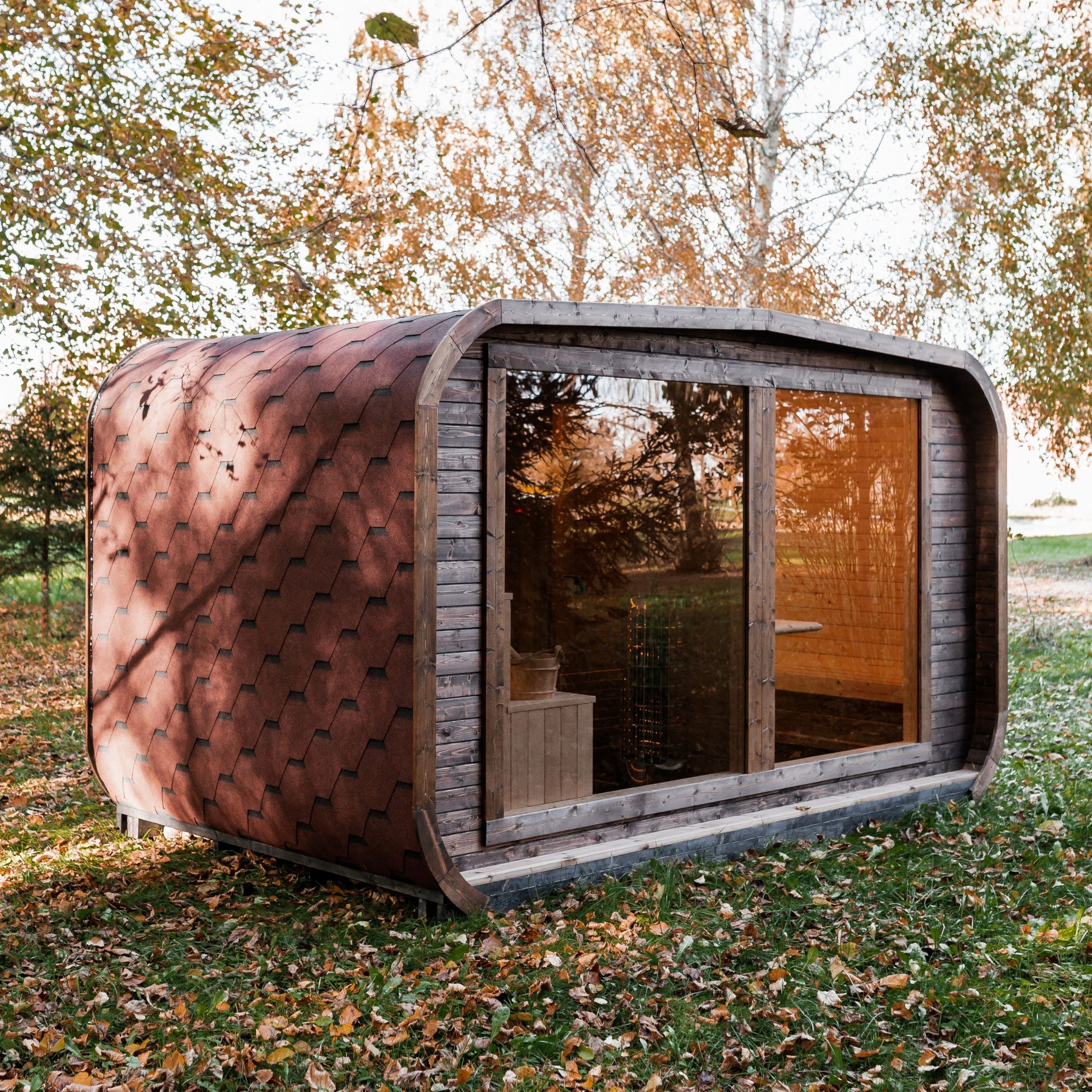 LUX REVERSE Sauna mit Vorsauna 245×400