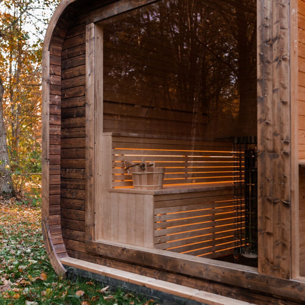 LUX REVERSE Sauna mit Vorsauna 245×400