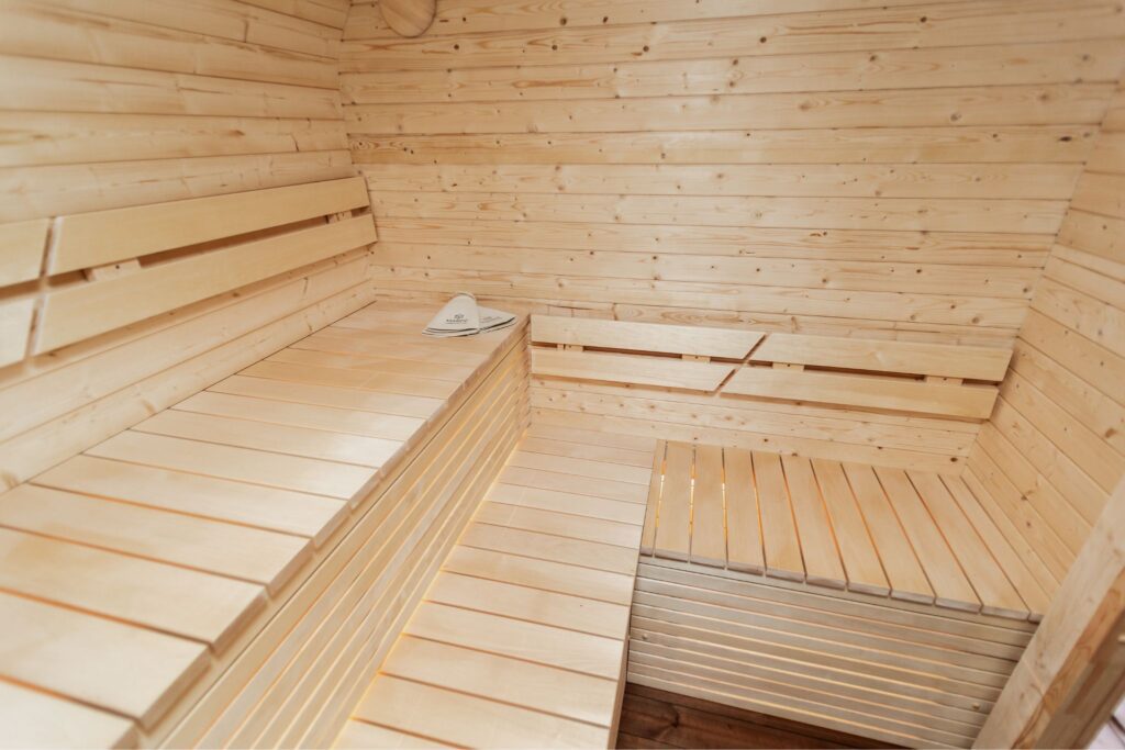 LUX REVERSE Sauna mit Vorsauna 245×400