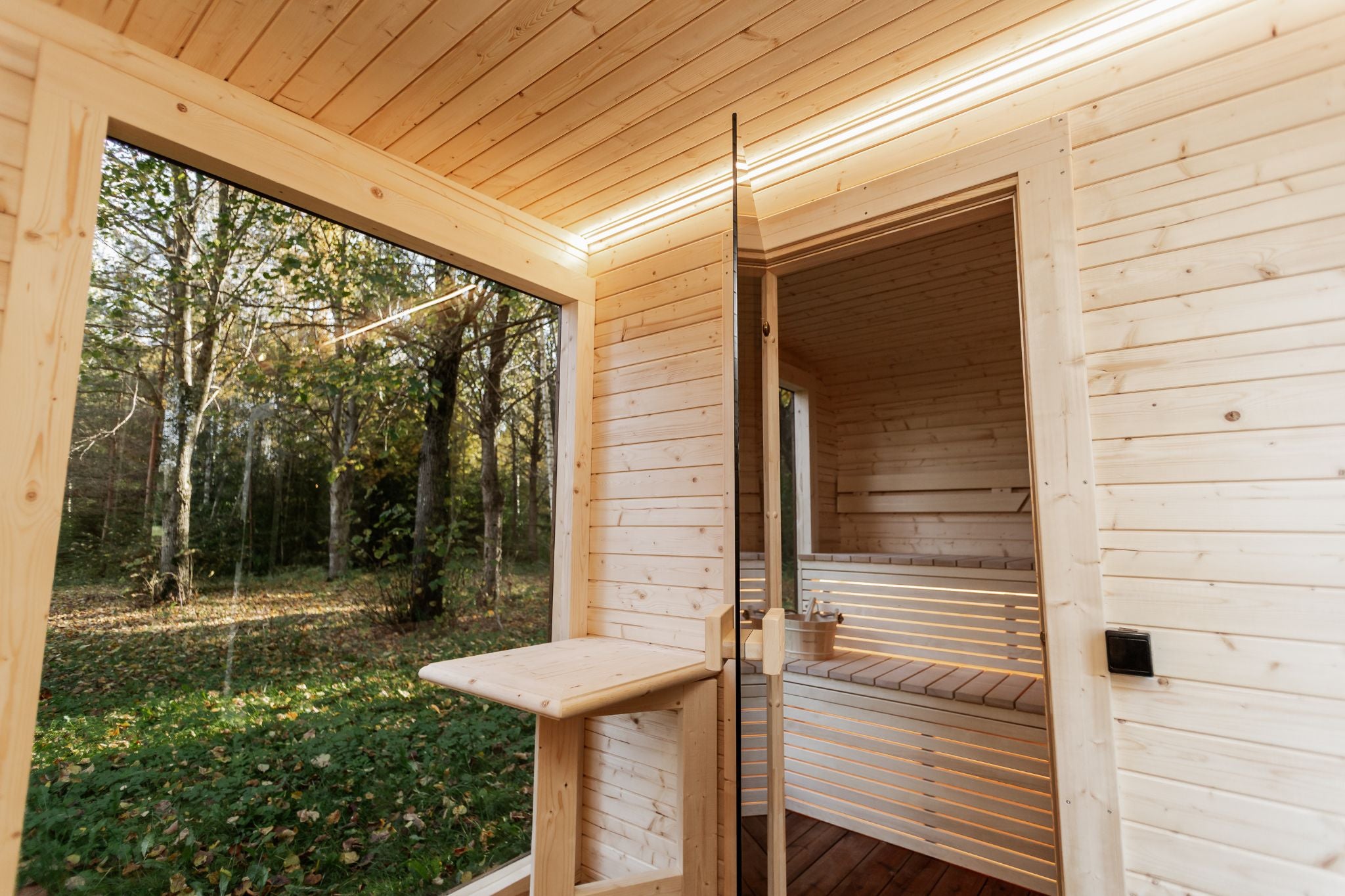 LUX REVERSE Sauna mit Vorsauna 245×400