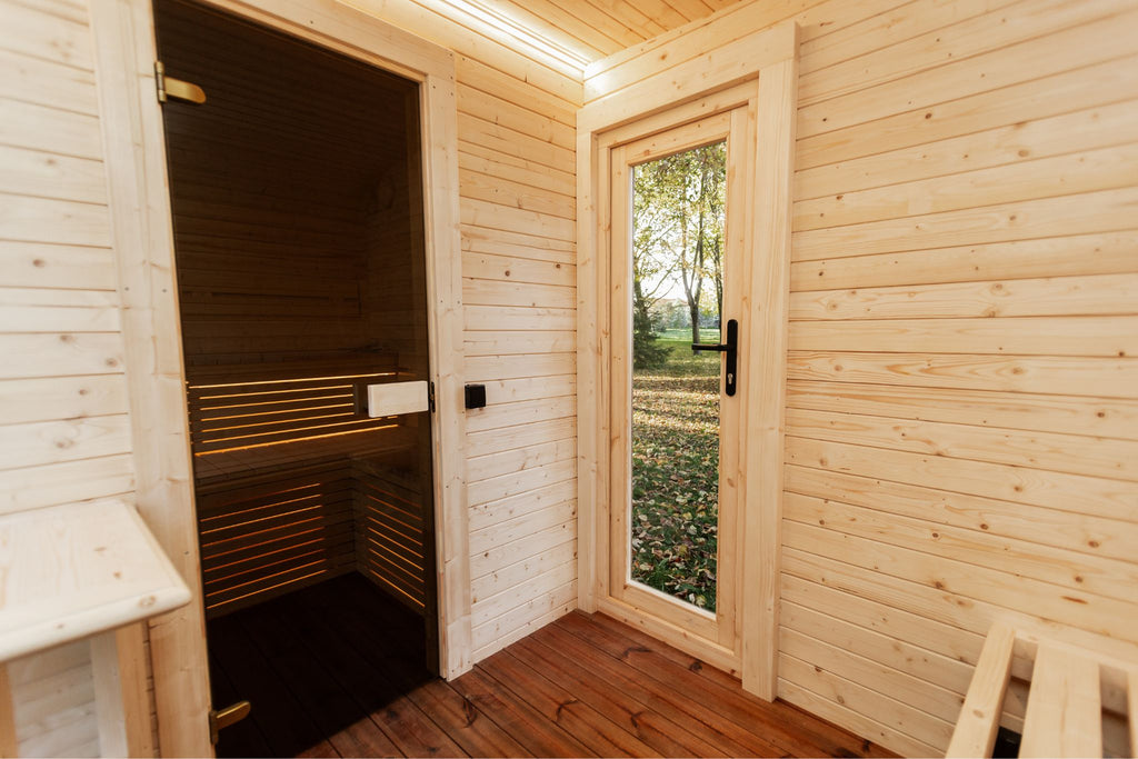 LUX REVERSE Sauna mit Vorsauna 245×400