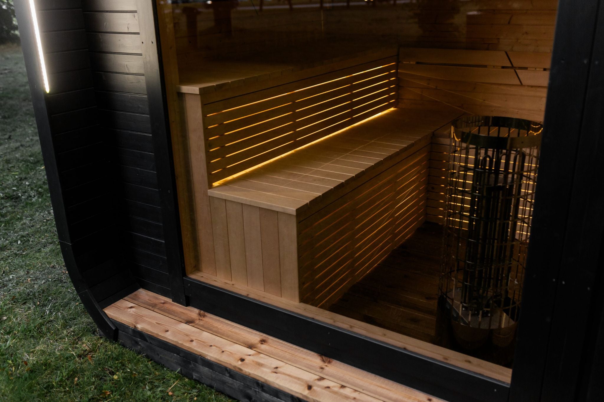 LUX Sauna mit Vorraum 245×500