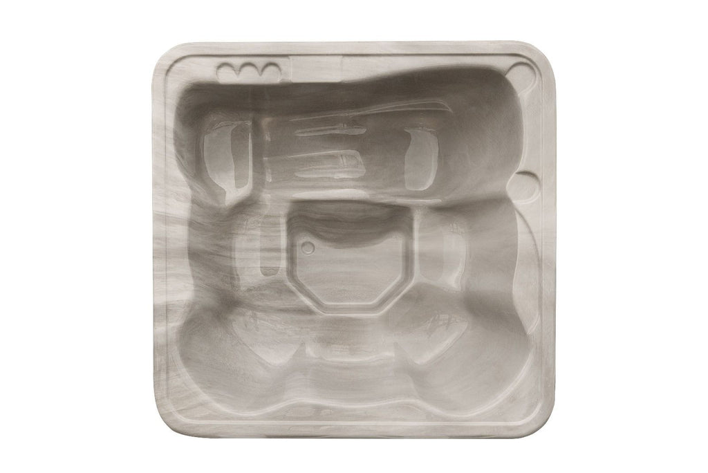 Quadratischer Acryl-Whirlpool (mit Außenheizung) 220×220 mm – Fichtenholz