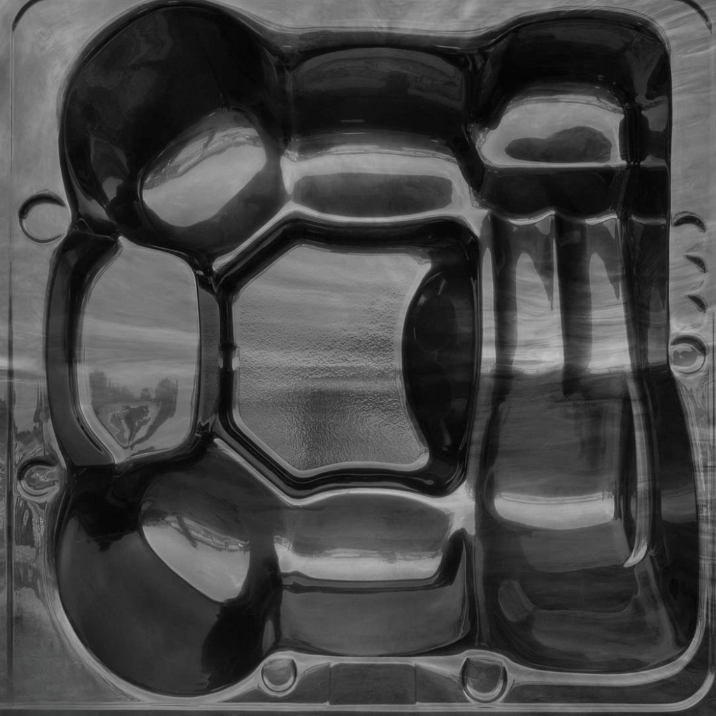 Quadratischer Acryl-Whirlpool (mit integrierter Heizung) 245×245 mm – Fichtenholz