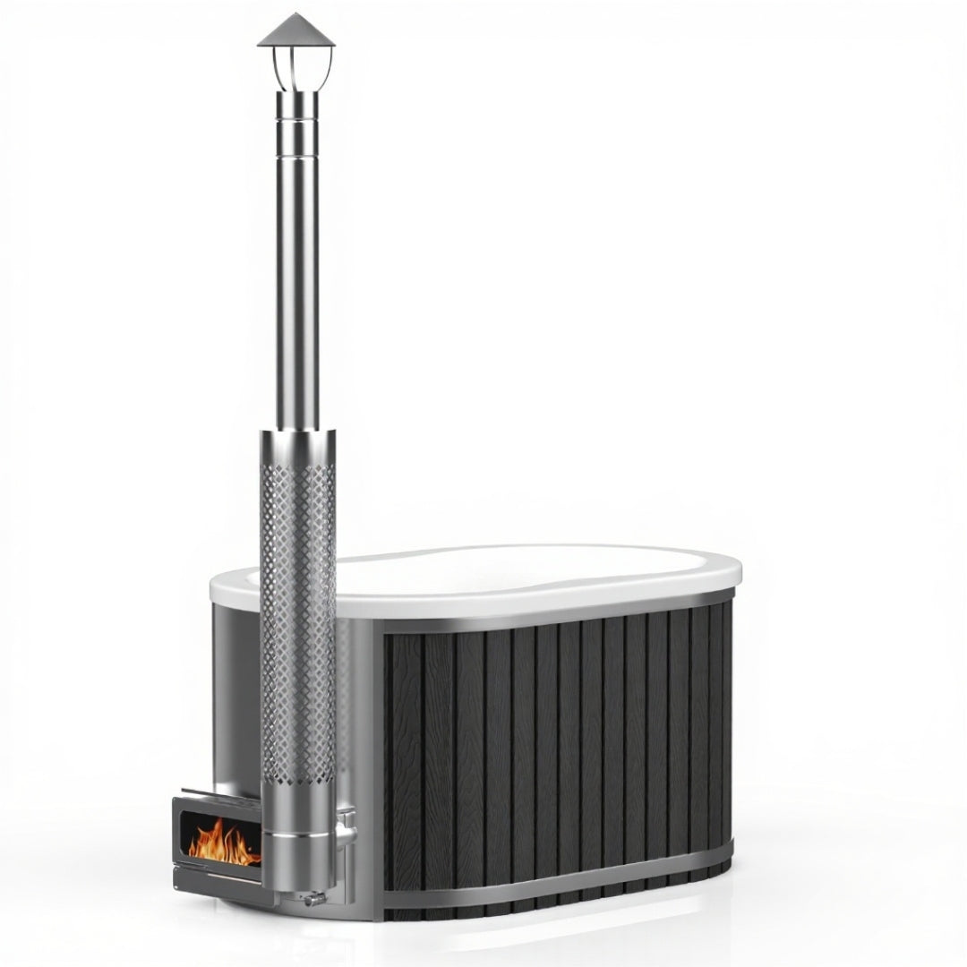 OFURO-Whirlpool aus Acryl (mit integrierter Heizung Horizon) – Verkleidung aus WPC-Kunststoff